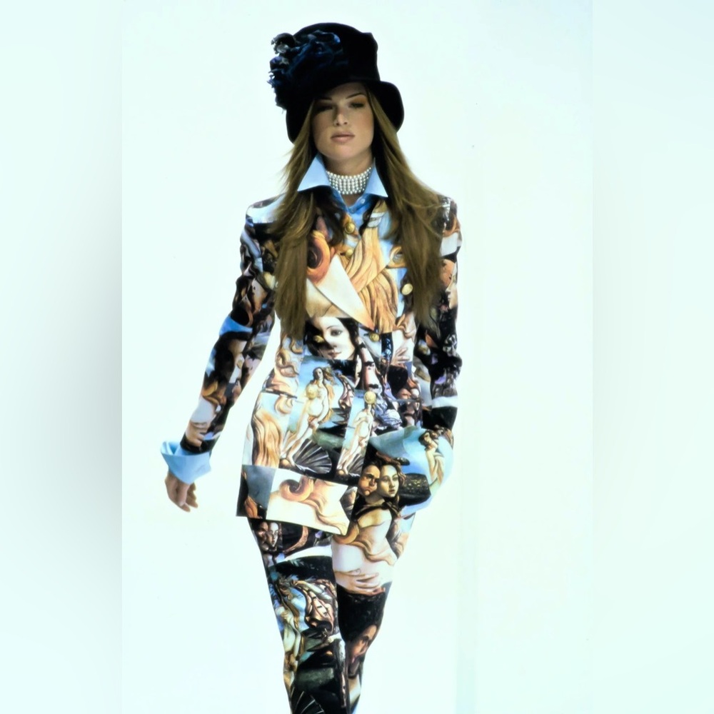 RARE Dolce & Gabbana 1993 Birth of Venus Chiffon High Neck Top - Picture 9 of 9